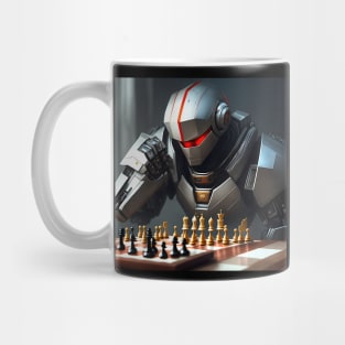 Humanoid robot playing chess Mug